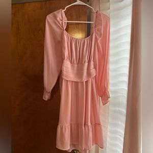 Pink Dress. Open Back